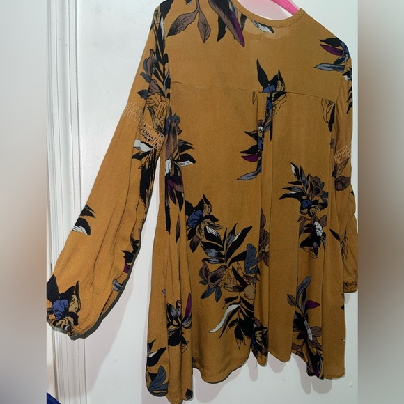Free People Boho Floral Oversize  Pullover Tunic Dress/ Blouse - Picture 11 of 14